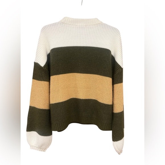 Brixton Green and Tan Crew Neck Sweater - Picture 2 of 7